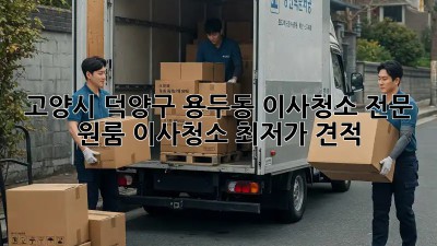 고양시 덕양구 용두동 이사청소 전문: 원룸 이사청소 최저가 견적! ✨